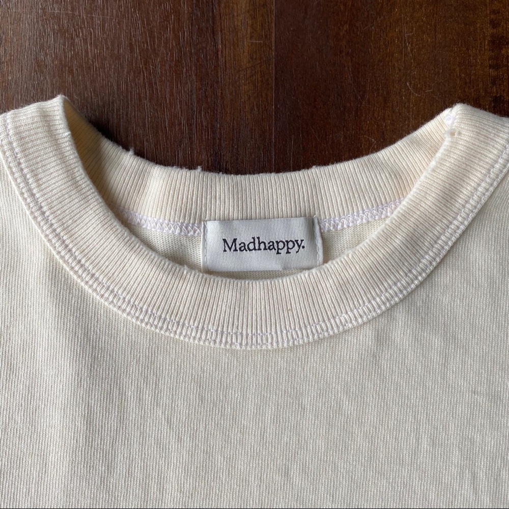 Madhappy Unisex Log Off Heavy Tee Antique White - Picture 2 of 5